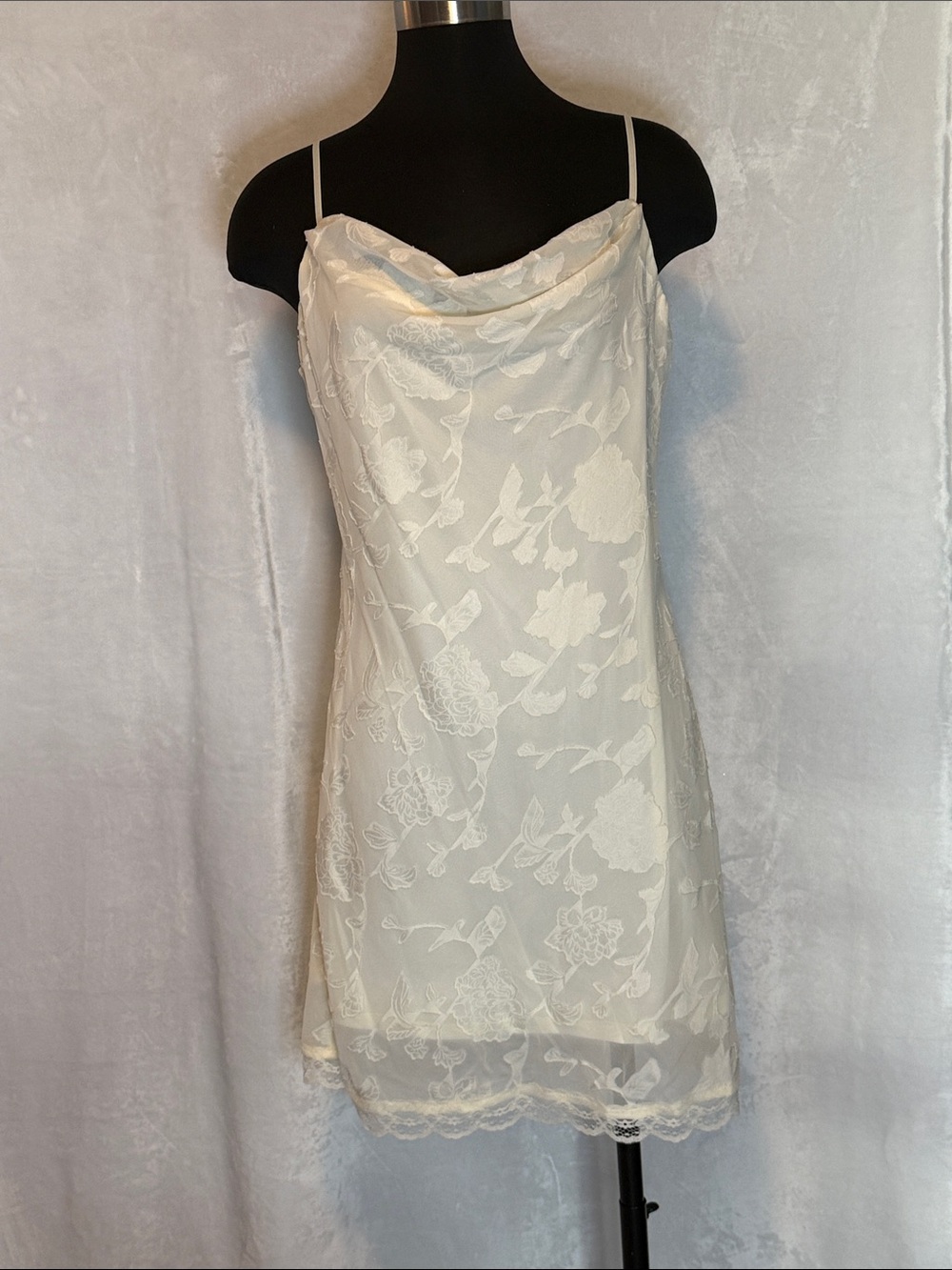 Ivory Lace Slip Dress